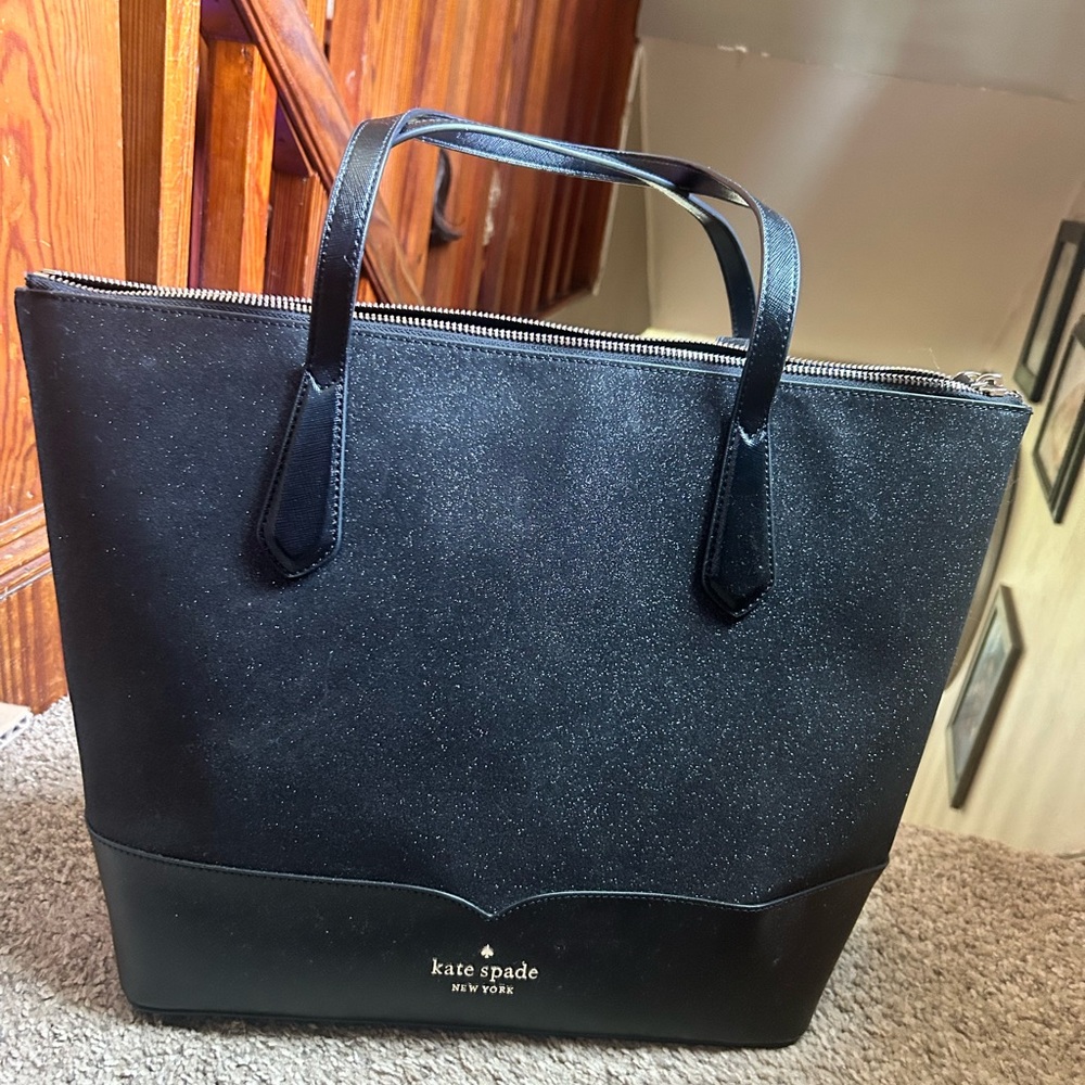 Kate spade black sparkle purse